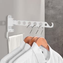 Opvouwbare kledinghaak voor wand, ruimtebesparend en multifunctioneel - ideaal voor balkon, badkamer en wasruimte — thumbnail 5