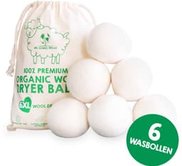 Mr. Green Mind Wasdrogerballen van 100% Wol Duurzaam, Herbruikbaar & Energie-besparend – Set van 6 drogerballen – Natuurlijk alternatief voor wasverzachter — thumbnail 1