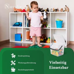 Novaliv 2x wasmiddeldoos met deksel 4 liter I Transparant I 23,5 x 18 x 18,5 cm I Doos waspoeder bewaardoos met handvat wasmiddel bewaarmiddel wasmiddelcontainer waspoedercontainer — thumbnail 5