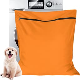 Waszak voor huisdieren - waszakje voor huisdieren - Grote waszakken voor huisdieren - voorkomt dat dierenhaar de wasmachine verstopt - voor honden , katten , paarden , konijnen - oranje kleur - 70*80 cm — thumbnail 1