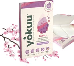 YOKUU Probiotische Wasstrips - 64 Wasbeurten - Kersenbloesem Geur - Ecologisch Wasmiddel - Reis Wasmiddel - Ultra Geconcentreerd en Voorgedoseerd - Ecologisch Wasproduct — thumbnail 2
