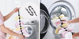 Scoby - Sokkenhouder - Waslijnclip - Organizer voor sokken - Sock Line - 10 paar - Wit — thumbnail 3