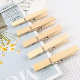 Mini Houten Klemmen - Decoratieve Wasknijpers voor Foto's en Ansichtkaarten (100 Stuks) — thumbnail 5