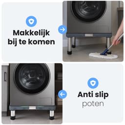 Wasmachine Verhoger - Geschikt voor Droger, Koelkast, Vaatwasser en Vriezer - Opbouwmeubel - Sokkel - Kast - Verstelbaar - Zwart - LUFT — thumbnail 5