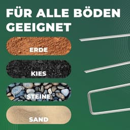 Novatool haringen grondanker 150x30x3mm 100 stuks, roestvast, duurzaam en extreem stabiel, grondnagels grondhaken grondverankering, voor tenttuin onkruidbestrijding doek landschapsarchitectuur — thumbnail 3