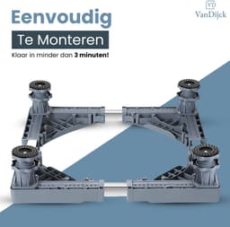 VanDijck Wasmachine Verhoger - 4 Poten - Verstelbaar 42-75 cm - Max 300 kg — thumbnail 4