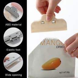 Ibenzoa® Set van 6 stevige roestvrijstalen sluitclips voor vershoudzakken en meer — thumbnail 2