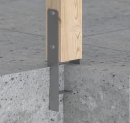 H-anker 12 x 12 voor beton - Duurzaam paalanker voor houten elementen — thumbnail 2