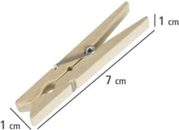 EXCITAT Wasknijpers - Clips - Houten wasknijpers - voor knutselen en decoreren - 100 stuks — thumbnail 2
