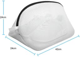 longziming -2 Stuks Waszakken voor Schoenen – Herbruikbare Net Waszak met Rits voor Sneakers, Sportschoenen en Sokken – Beschermende Schoenenzak voor Wasmachine en Droger – Duurzaam & Ademend — thumbnail 3
