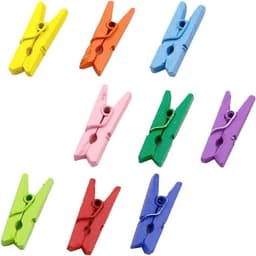 JeiibrZui Mini Houten Wasknijpers - Gekleurde Wasknijpers - Lichtgewicht & Multifunctioneel Gebruik - 100 Stuks - Voor Klas En Thuisdecoratie — thumbnail 2