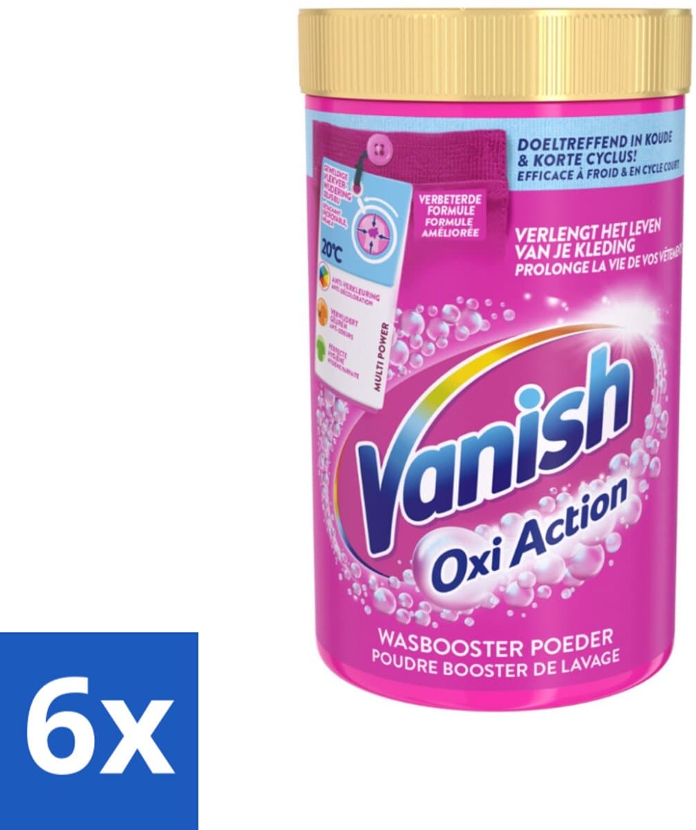 6 x Vanish Oxi Action - Vlekkenverwijderaar - Wasbooster - Gekleurde Was - 1.5 Kg - Vlekkenverwijderaar - Wasbooster - Gekleurde Was - Wasmiddel - Vlekken Verwijderen — afbeelding 1