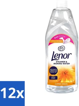 12 x Lenor Strijkwater Summer Breeze 1 liter - Strijkwater Summer Breeze - Zomerse Geur - Textielverfrisser - Wasgoed Geur - Kleding Verzorgen — thumbnail 1