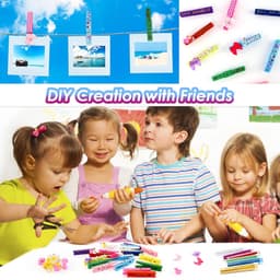 50 Houten Wasknijpers met Decoratieve Mini-Eenden voor Clips en Decoratie — thumbnail 4