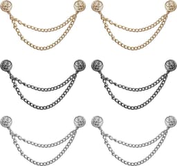 6-pack magnetische kledingclips voor het steviger maken van kledingtaille - multifunctionele clips voor het decoreren van kleding - lotus design — thumbnail 1