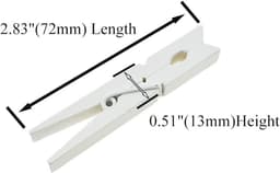 Witte houten wasknijpers 16-pack - Stevig en roestvrij voor wasgoed & ambachtelijke projecten — thumbnail 5