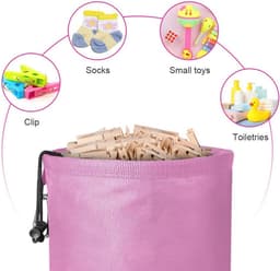 Grote Peg Bag met Sluitkoord en Hanghaak - Perfect voor Waskleding Pinnen en Organisatie — thumbnail 5
