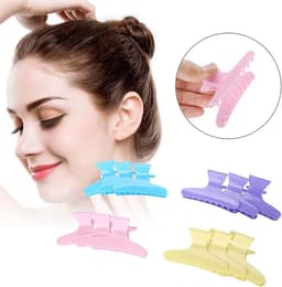 12 Stuks Vlinder Kappersklemmen - Kleurrijke Haarclips Zonder Merk voor Knippen en Stylen — thumbnail 3