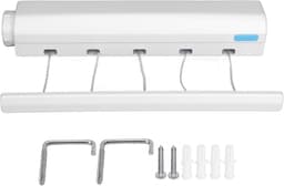 Retractable Clothesline - Clothes Drying Rope voor Binnen en Buiten - Drooglijn Accessoires (5 Ropes) — thumbnail 1