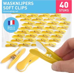 Verlichtende Wasknijpers - Soft Clips (40 stuks) voor een Duurzaam Huishouden — thumbnail 1