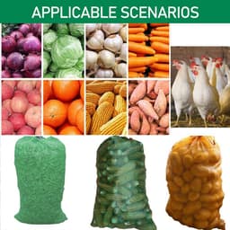 10 Herbruikbare Groente Opbergzakken Extra Groot - Ademend Net voor Aardappelen, Uien & Fruit — thumbnail 4
