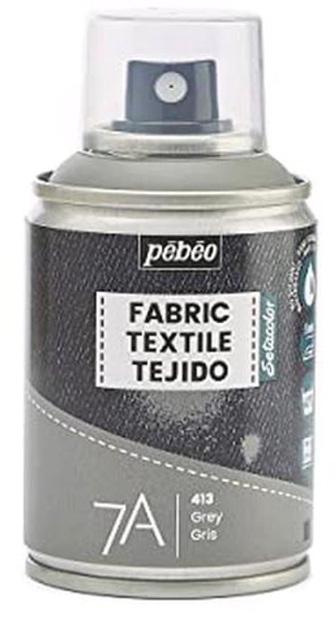 Textielverfspray voor natuurlijke en synthetische stoffen, op waterbasis, machinewasbaar - lichtgrijs 100 ml — afbeelding 1