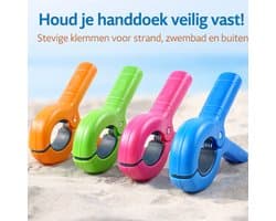 4 stuks Heavy-Duty Strandhanddoek Clips – Windproof Handdoekklemmen voor Strand, Zwembad & Ligstoelen