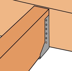 Allecta - Set van 2 balkenschoenen 100x200mm - Draagschoen met 52 gaten - Verzinkt staal Z275 — thumbnail 2