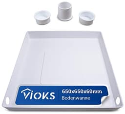 Opvangbak kunststof 65x65x6cm voor wasmachines - Wateropvang en Afvoer — thumbnail 1