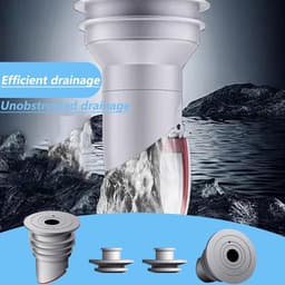 2 stuks - Wasmachine geurdichte afdekking - 35-40 mm - Afdichtingsring - Slangafdichtingsafdekking - Anti-geur wasmachine stop - Universele afvoerset - Anti-Geur Vloer Afvoerkern - Afvoerafsluitplug - Vloerafvoer geur Val - Geurdichte klep - Grijs — thumbnail 2