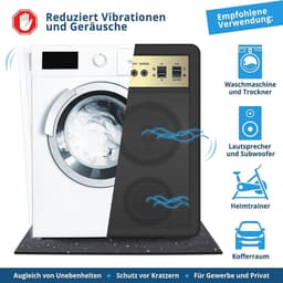 Hoge kwaliteit antivibratiemat voor wasmachines en elektrische apparaten - trillingsabsorberend en antislip — thumbnail 2