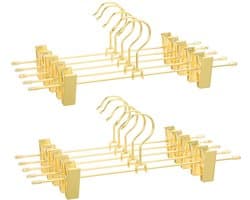 Kleiderhangers - Elegante Goldkleurige Ontwerp - 31 cm met 2 Rutschfesten Clips