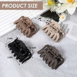 Set van 4 Grote Antislip Haarklemmen voor Dik Haar - Sterke Grip Haarspeld — thumbnail 4