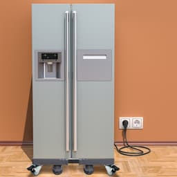 Froadp Onderstel, sokkel met 4 wielen, verstelbare wasmachinesokkel voor koelkast, droger, vriezer, 300 kg (breedte 44-75 cm, hoogte 11-13 cm), grijs — thumbnail 5