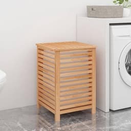 Houten Was Mande - Kleding Opberger - Slaapkamer Organisatie - Verwijderbare Binnenvoering - 45x45x65 cm - Walnoot — thumbnail 2