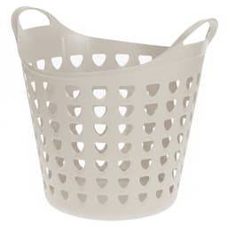 Excellent Houseware Flexibele wasmand - beige - 26 liter - kunststof - 40 x 41 cm — thumbnail 2