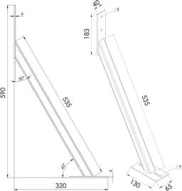 Stormanker Voor Betonneren - Grondanker Versteviging - Constructie Stabiliseren - Lineaire Lasnaden - 590 x 320 x 535 mm — thumbnail 2