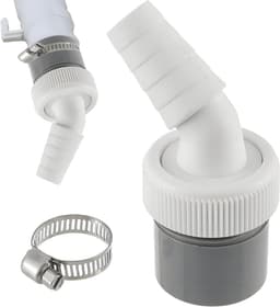 MK Stoer -Afvoerset wasmachine - Afvoeradapter - 40mm buis - Slangklem - Inlaatstuk 19-24 mm - Afvoer wasmachine - Wasmachineaansluiting - Geschikt voor vaatwasser, droger - Zwart - Waschmachine. — thumbnail 1