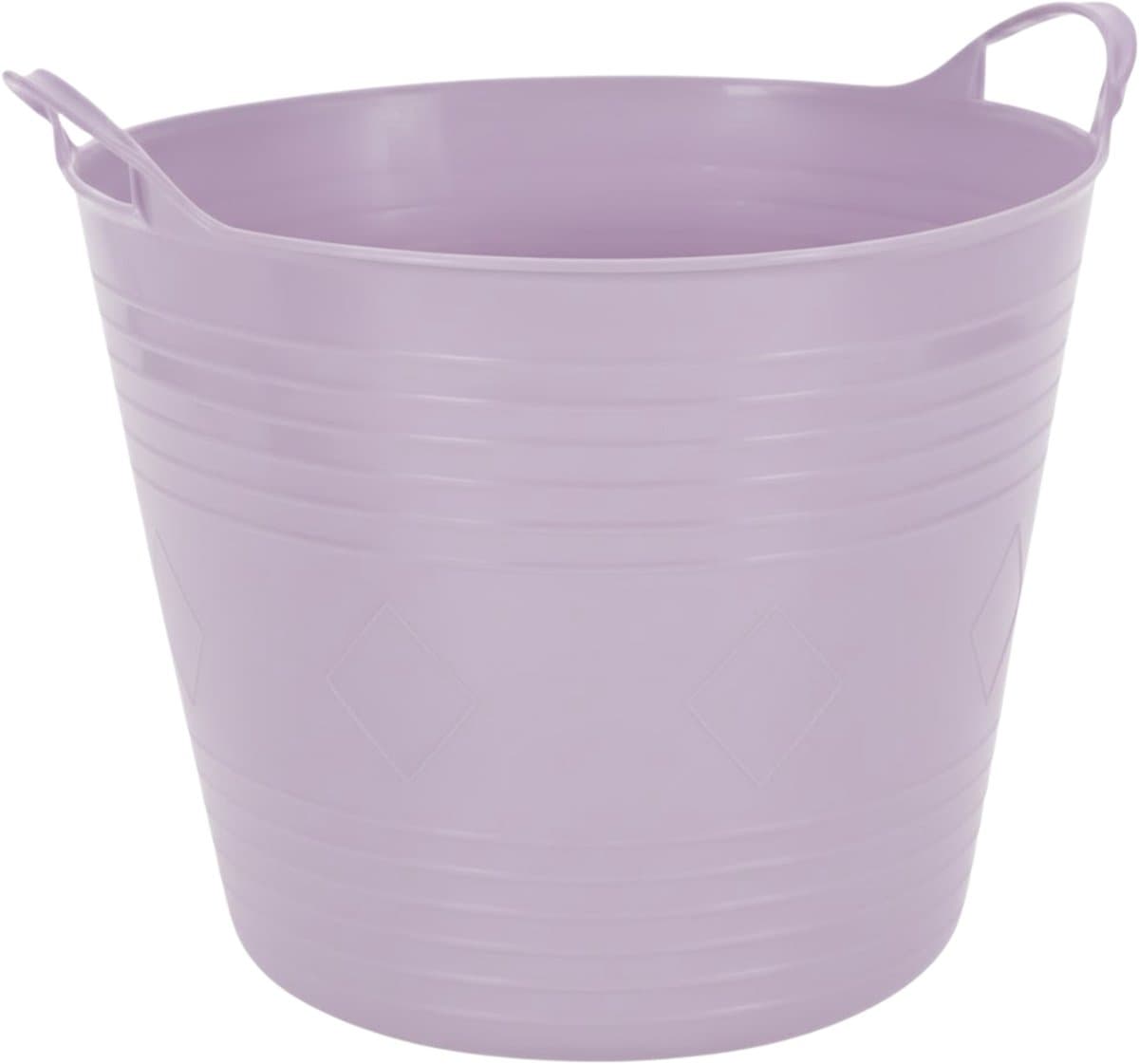 Excellent houseware Flexibele kuip / emmer - lila paars - 27 liter - kunststof - 42 x 35 cm — afbeelding 1