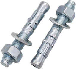 Wigankers Verzinkt - Metalen Pluggen - Vastzetten Constructies - Hoge Treksterkte - M12 x 80 mm - Zilverkleurig — thumbnail 1