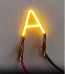-A- COB LED 3V Filament Letter Geel 3 x 3 cm FPC 2200K 1W Warm-wit — thumbnail 1