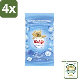 Robijn Droogtrommeldoekjes Morgenfris 20 stuks per verpakking - Voordeelverpakking - 4 stuks - Frisse geur - Wasgoed verzorgen — thumbnail 1