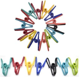 Verpakking van 50 multifunctionele wasknijpers van PVC-gecoat staaldraad in diverse kleuren. — thumbnail 1