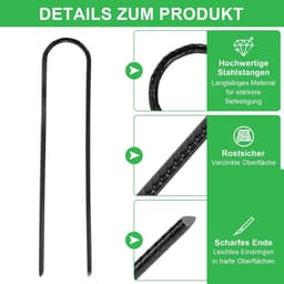 Grondankers voor Tenten en Trampolines - Set van 10 stuks - 30 cm - Verzinkt Staal — thumbnail 4