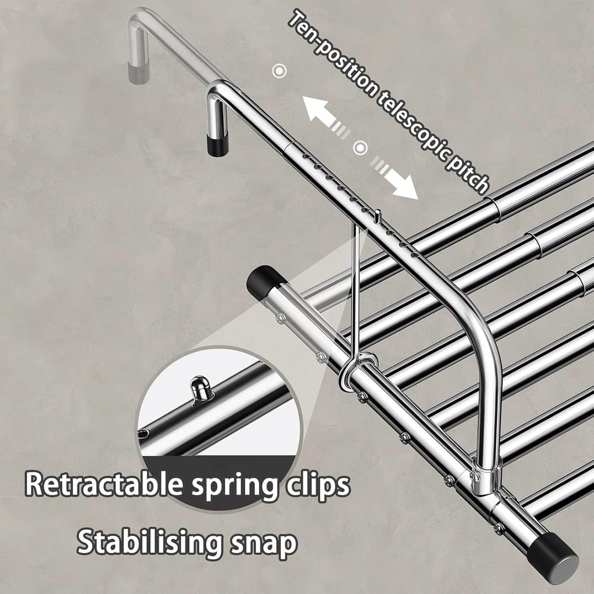 Vouwbaar droogrek - Kledingdroger balkon - Ruimtebesparend drogen - Verstelbaar aan radiator - Compact ontwerp — afbeelding 1