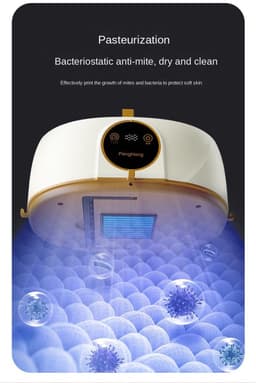 Opvouwbare Mini wasdroger - Compact formaat - met UV Sterilisatie - Stille Warmtelucht Droging - Draagbare reisdroger ideaal voor camping of hotel - Slimme Droogrek — thumbnail 2