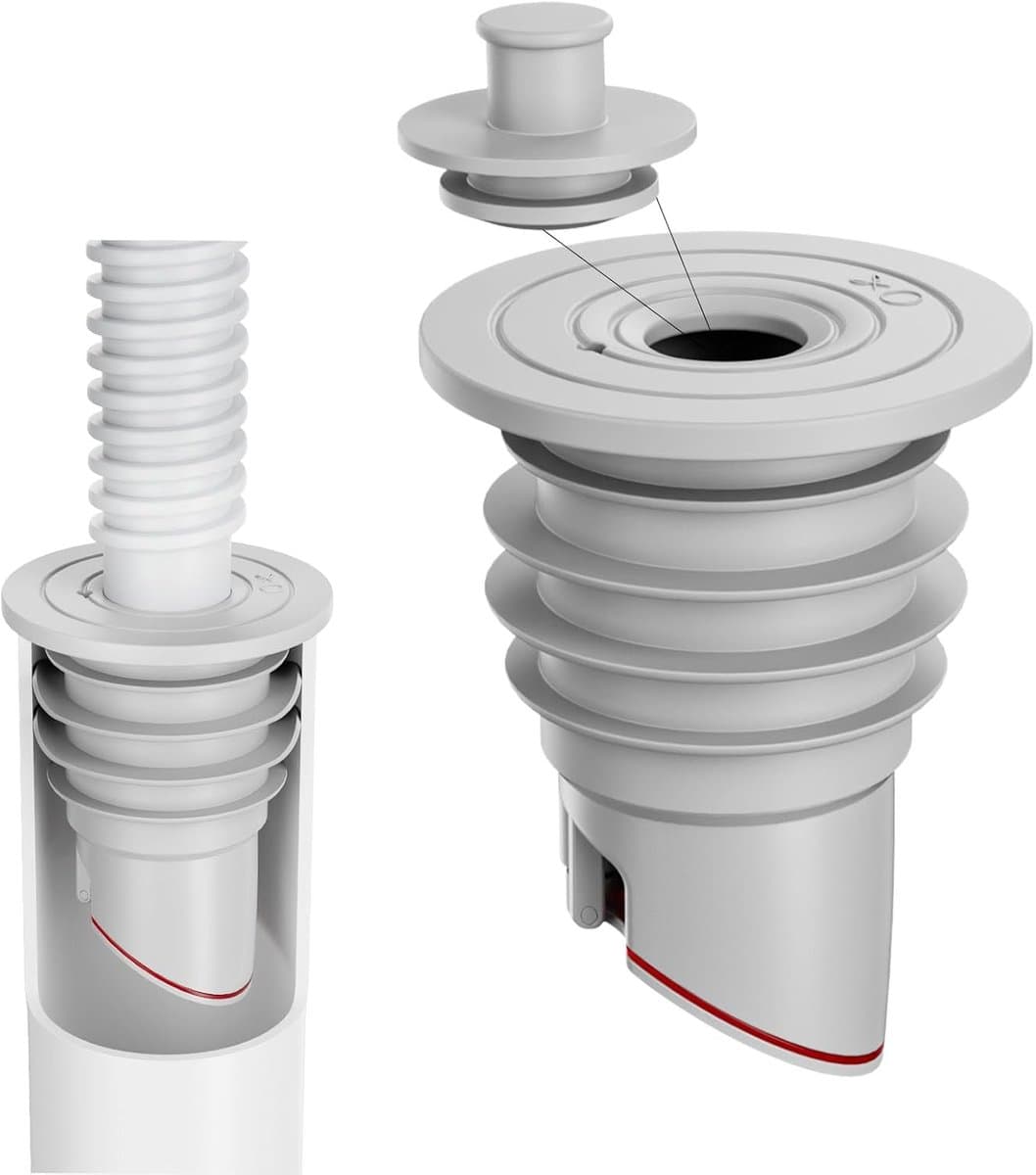 Afvoerplug wasmachine - Afvoerplug afdekking vloer - Siliconen afdichting gootsteenafvoer - Afvoerplug wastafel - 1,38" - 1,57" [(45-50mm)] — afbeelding 1