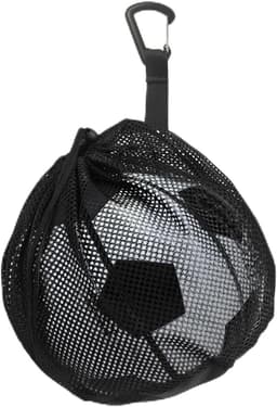 Draagbare Basketbaltas voor Sportballen - Duurzaam en Multifunctioneel - Nettas met Trekkoord en Haak - Inclusief 2 Luchtpinnen - Afmetingen 12x10 inch — thumbnail 1