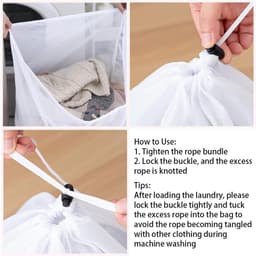 Allecto Plus - Waszak set: 4-delige set wasnetten voor wasmachine - 4 maten - trekkoord - truien jeans ondergoed beha's jassen — thumbnail 3
