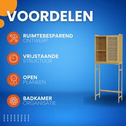 Wasmachine ombouw Grandiose - Meubelkast voor wc - Opbouwmeubel - Droger - 155x60cm — thumbnail 2